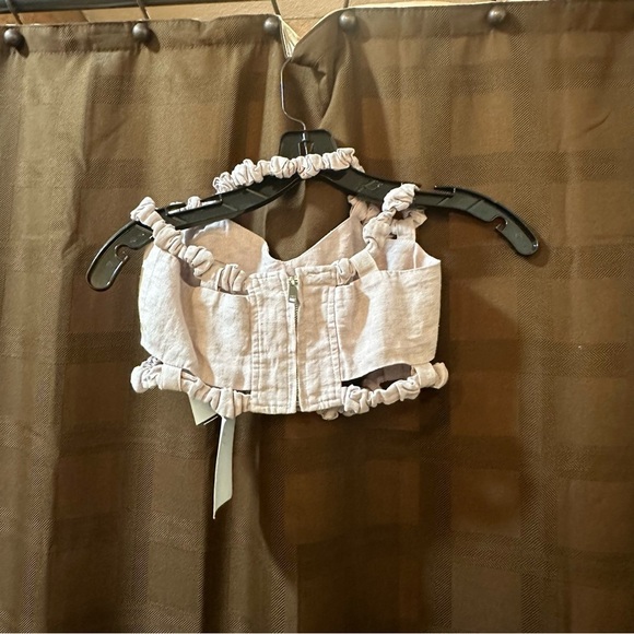 NWT GANNI PURPLE STRAPLESS CROP TOP size 2. Reg $189 - Picture 8 of 11